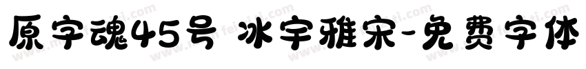 原字魂45号 冰宇雅宋字体转换